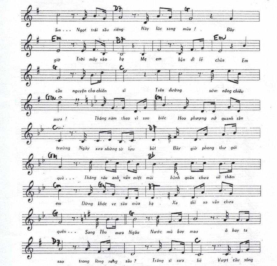 Sheet nhạc Mười Hai Tháng Anh Đi 2